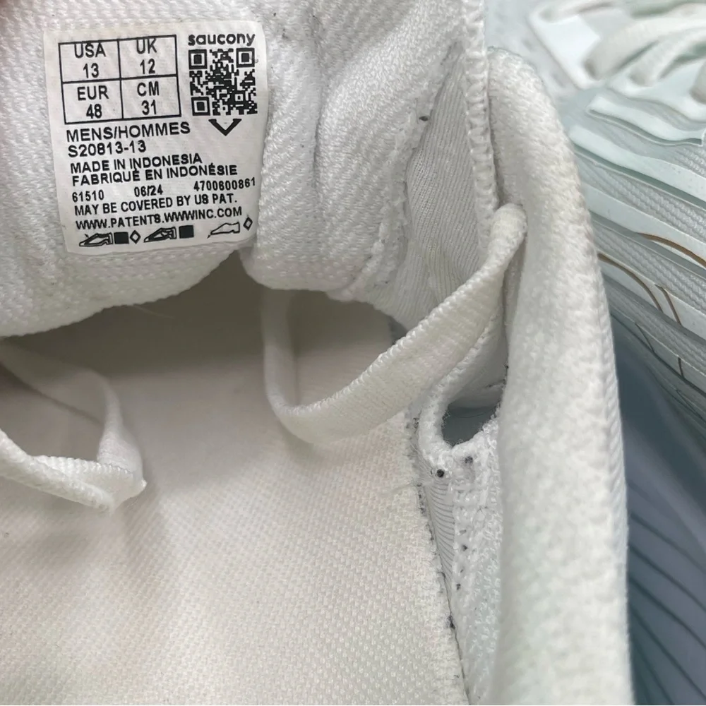 Saucony Mens White Athletic Shoes - Picture 4 of 9
